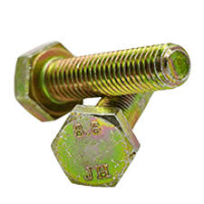 Picture of Brighton Best BR467003 M5-0.80X20 mm, (Ft) Din933 / Iso4017 Coarse Hex Cap Screw 8.8 Coarse Zinc Yellow Cr+6 Din 933 / Iso4017